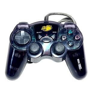 Mad Catz Dual Force 2 Pro PlayStation PS2 Controller Wired Clear Black 2003